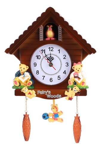Reloj Vintage Con Forma De Casa En Forma De Árbol De Cuco, D