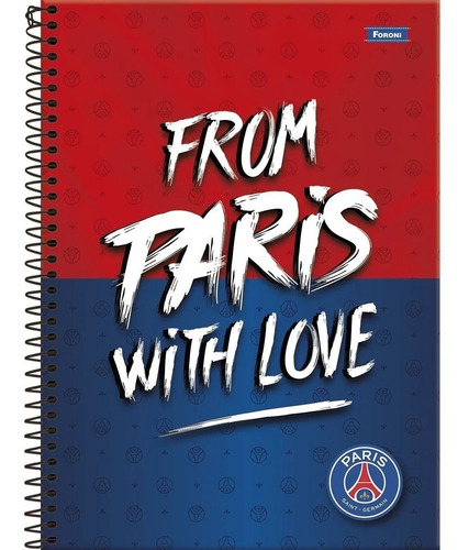 Caderno 10 Matérias Psg Paris Saint Germain C/160 Fls Foroni