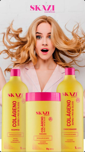 Skazi Kit 1l Colágeno (shampoo+condicionador)