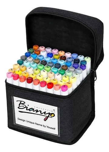 Set De 72 Marcadores A Base De Alcohol Doble Punta - Bianyo