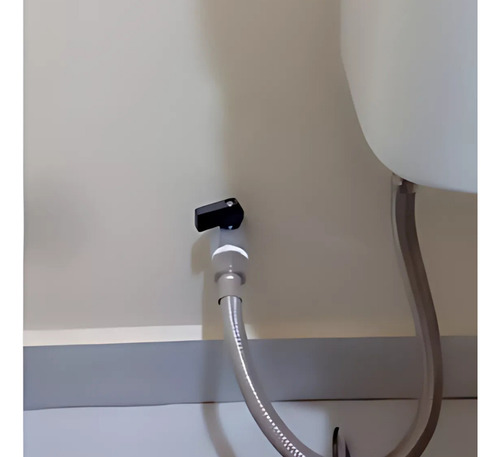 Engate Flexivel Inox 60cm + Valvula Esfera Mini 1/2 Registro Acabamento Cromado Cor Prateado
