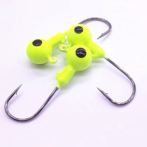 20 Pcs Green Ball Jigs Head 1/3 Oz Crappie Jig Heads Fo...