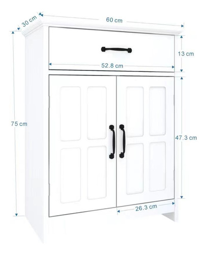 Buro Multiuso Con 1 Cajon De Almacenamiento 2 Puertas