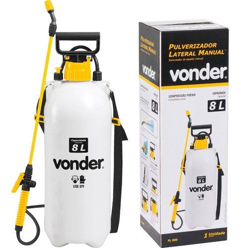Pulverizador Lateral 8l Com Compressão Prévia Vonder