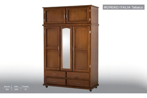 Ropero Italia - Tabaco Këssa Muebles. Color No aplica