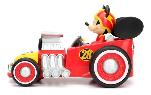 Vehículo Mickey Roadster Racer R/c, Auto De Juguete Disney.