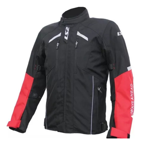 Campera Ls2 Serra Black Red Hombre Oferta 