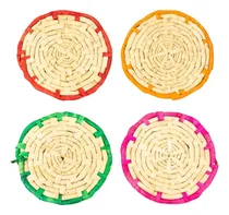 Comprar Posa Pava 20cm Apoya Pava Fuentes De Mimbre Colores Color Verde Artesanal