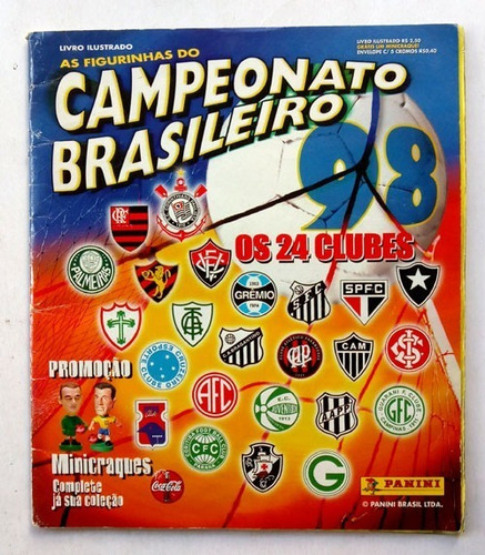 Álbum Campeonato Brasileiro 98 - Ler Descrição - R(99)