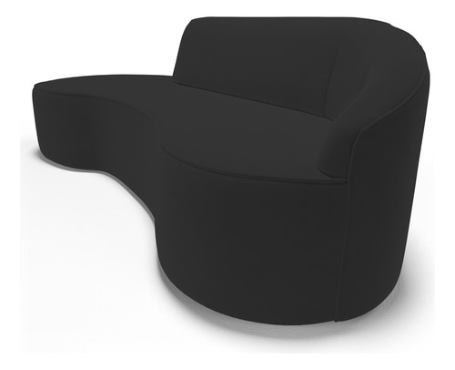 Sofá Living 4 Lugares 300cm Braço Dir Mozart Veludo Preto