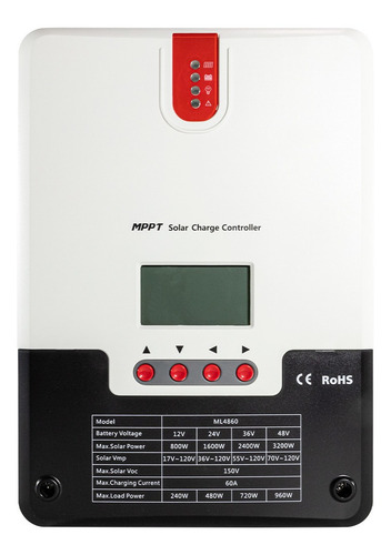 Regulador De Carga Para Paneles Solares Mppt 60a 12v 24v 48v
