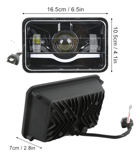 Optico Led 12-36v Foco Led Blanco Rectangular 5 PuLG H4