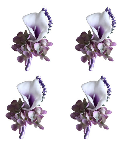 Weddingbobdiy 4 Pedazos/lote Flor Artificial Pu Calla Ojal .