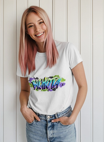 Polera Unisex Karol G Reggaeton Graffiti Algodon Estampado