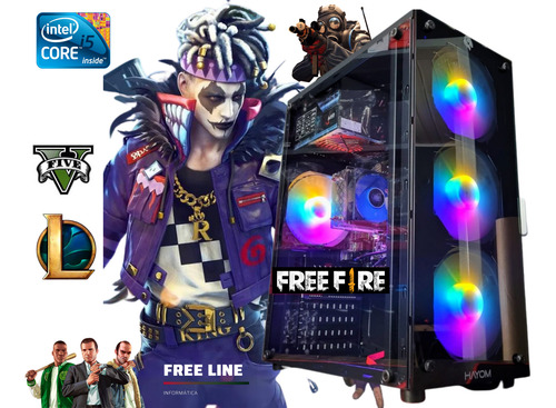 Pc Gamer Intel Core I5 8gb Ssd 256gb Placa Vídeo 4gb Ddr5