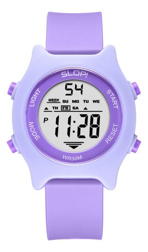 Reloj De Pulsera Iantil Slop Niño Niña Moda Correa Morado