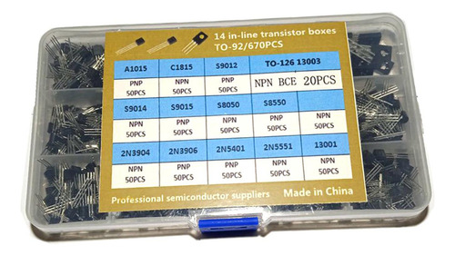 Z Caja De Kit De Surtido De Transistores De 670 Piezas Con