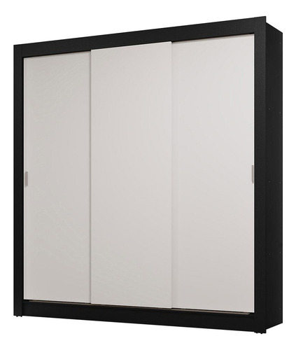 Ropero Closet Madesa 3 Puertas Nb 02 Color Negro/blanco