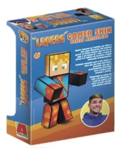 Boneco Lopers r Minecraft - 25cm - Algazarra - Boneco