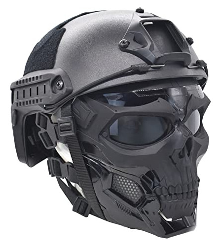Jadedragon Tactical Airsoft Mask Con Pc Lens Y Pj Tipo Casco