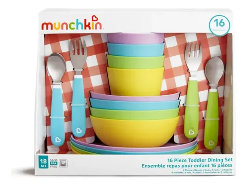 Set De Alimentación Munchkin Vajilla De 16 Piezas