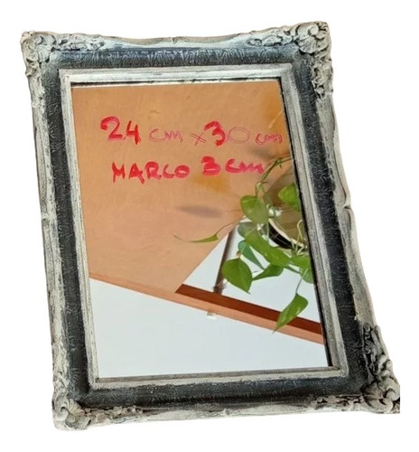 Espejo Marco Antiguo Madera Y Yeso
