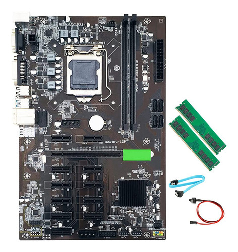 Tarjeta Gráfica B250 Btc Mining Motherboard Lga 1151 12 Pci-