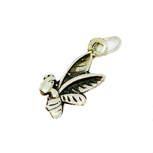 Dije Abeja Mini 20mm Plata 925 Ideal Mujer Hombre D 418