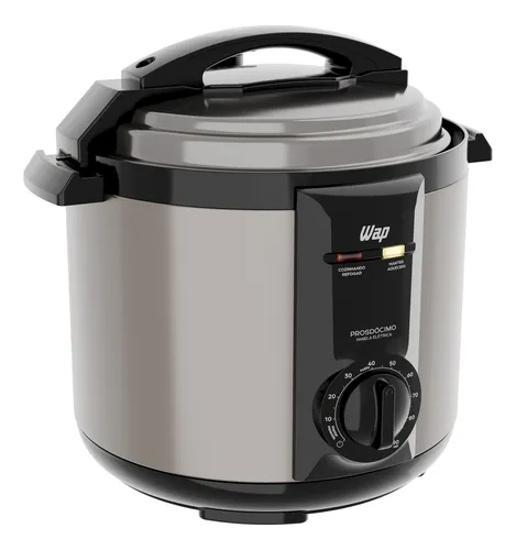 Panela Pressão Elétrica Wap Wppe2 Inox e Preto 5 Litros Antiadere...