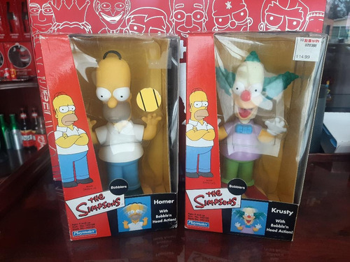 2 Figuras Homero Y Krusty Los Simpsons Playmates Bobble Head
