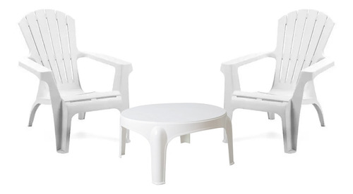 Set 2 Sillones De Jardín Exterior Miami + Mesa Puket