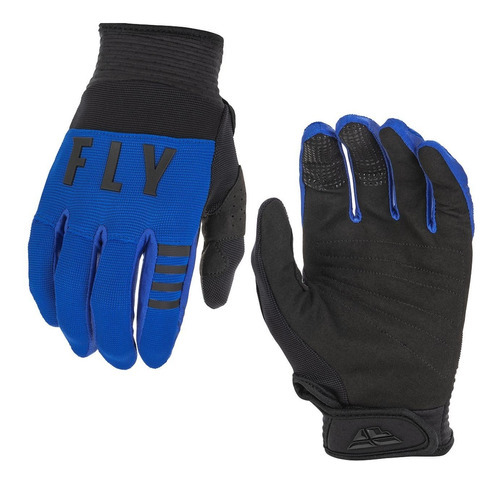 Luva Motocross Trilha Fly F16 Dedos Com Aplique Em Silicone Cor Azul Tamanho Ggg