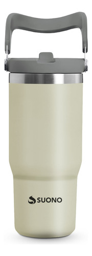Vaso Térmico Suono Jarro Acero Inoxidable Con Manija 1200 Ml Color Crema