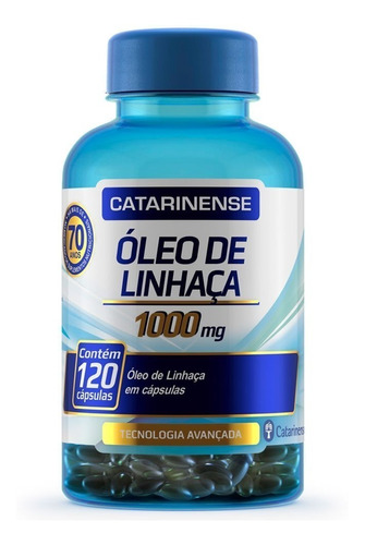 Óleo De Linhaça 1000mg 120 Cápsulas - Catarinense