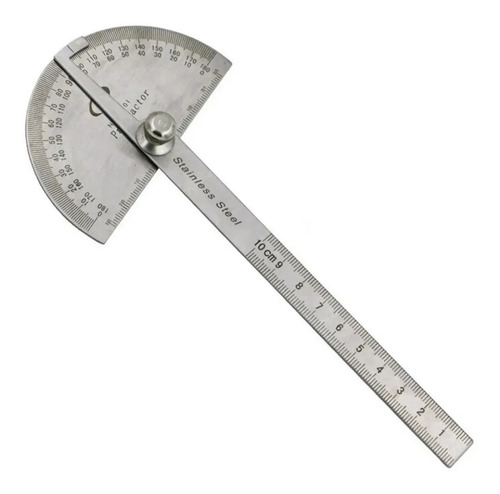 Imagen 1 de 5 de Goniómetro Regla Transportador De Angulos 180° Metalica