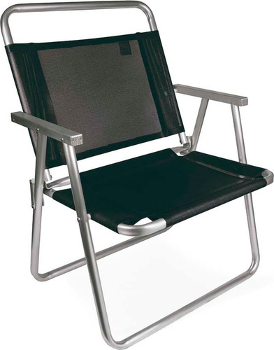 Silla Aluminio Playa Alta Reforzada Hasta 140kg Oversize Mor