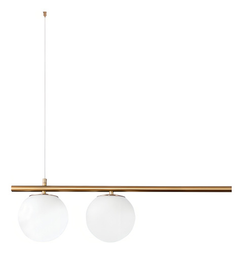 Pendente Caê Dourado E Branco (c)153cm (l)15cm (a)130cm 3xg