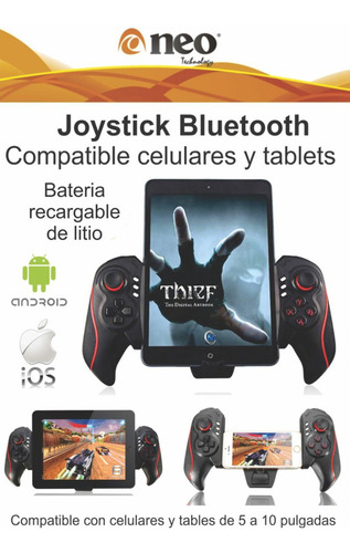 Imagen 3 de 3 de Joystick Bluetooth Inalambrico Para Celular O Tablet Gpb101
