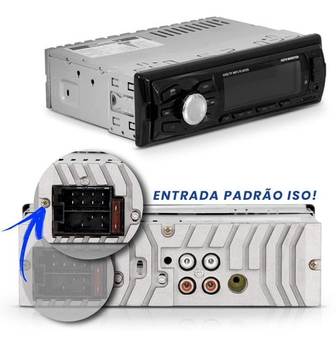 Som Automotivo Radio Bluetooth Usb Leitor Cartão Sd 4x50w