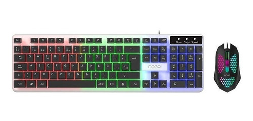 Teclado Luz Led Y Mouse Kit Para Gamers Usb Nuevo Ramos 