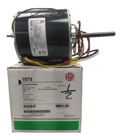 Motor Ventilador Condensador Us Motor 1/2hp 1878 208-230v