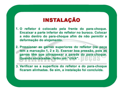 Par Refletor Parachoque Trazeiro Onix Com Epatula