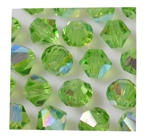 100 Cristais Balão Preciosa 04mm Peridot Boreal  Bordados