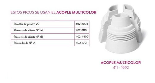 Imagen 5 de 10 de Pico Flor De Gota 2c Wilton Picos Reposteria Titanweb