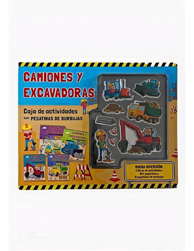 Camiones Y Excavadoras. Caja De Actividades Con Pegatinas Bu