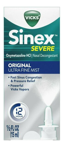 Lavador Nasal De 15ml Vicks Sinex Severe -  Transparente