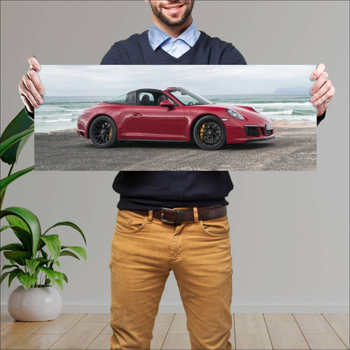 Cuadro 30x80cm Auto 2017 Porsche 911 Targa Gts 6 92