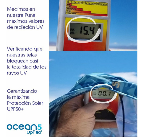 Remera Uv - Mangas Cortas - Upf50+ Ocean5 - Bebes