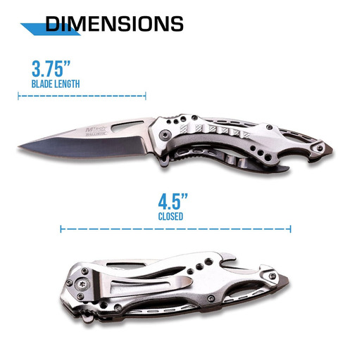 Cuchillo Plegable Táctico Asistido Por Resorte Mt-a705