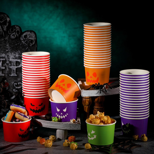 Uiifan 80 Piezas 8 Oz Vasos Desechables De Halloween Vasos D